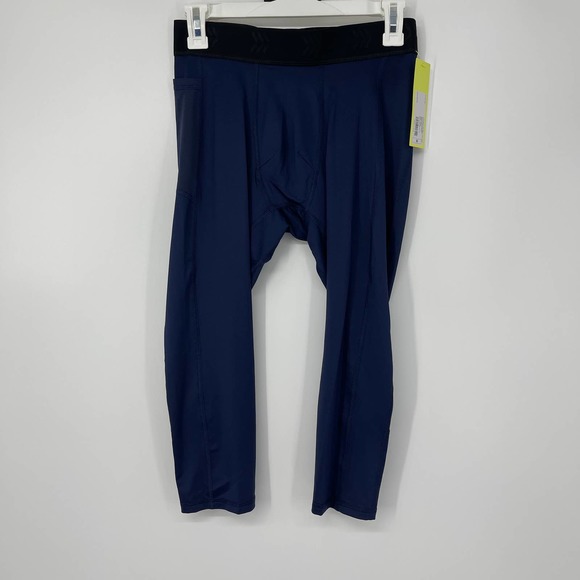 ALL IN MOTION MEN’S FITTED MOISTURE WICKING MID CALF LEGGINGS MEDIUM - Picture 1 of 3